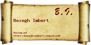 Bezegh Imbert névjegykártya